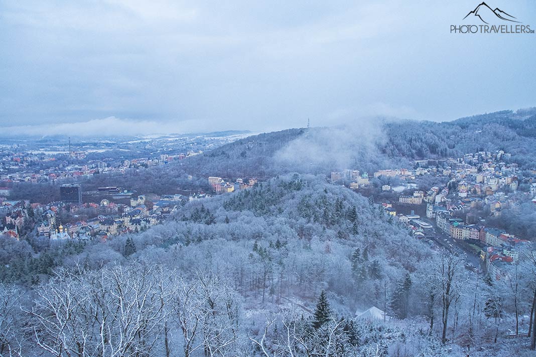 Ausblick auf Karlsbad vom Dianaturm