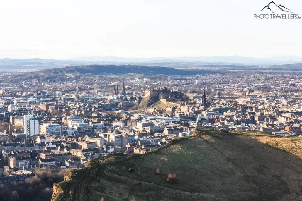 view onto Edinburgh from Arthur's Seat