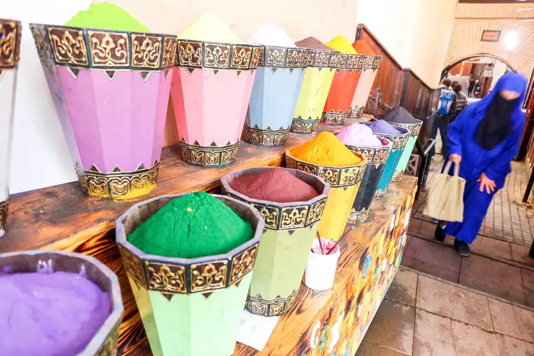 Gewürzmarkt in Marrakesch in Marokko