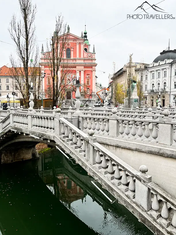 Die Drei Brücken im Zentrum von Ljubljana