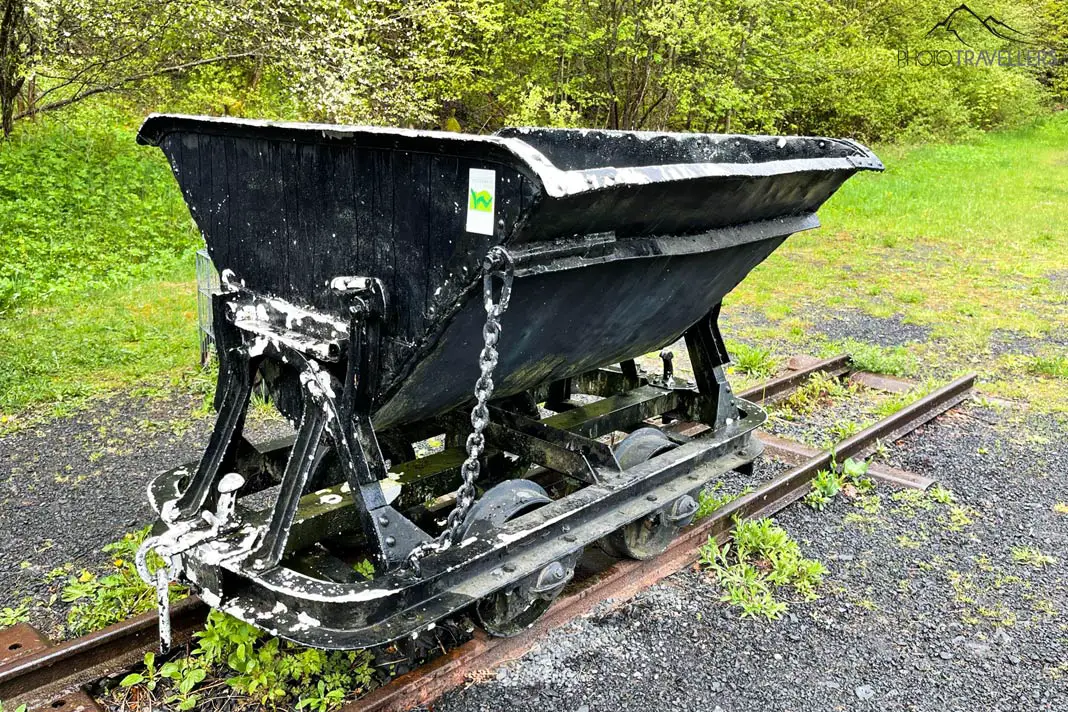 Ein alter Förderwagen im Basaltpark Bad Marienberg