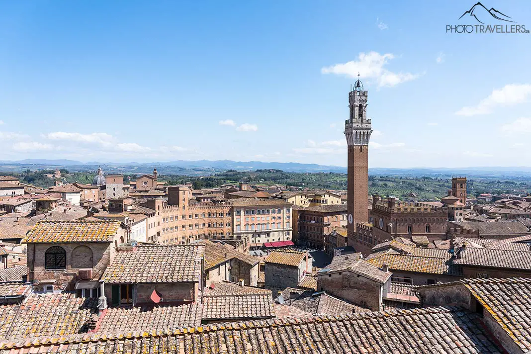 Ausblick vom Facciatone in Siena