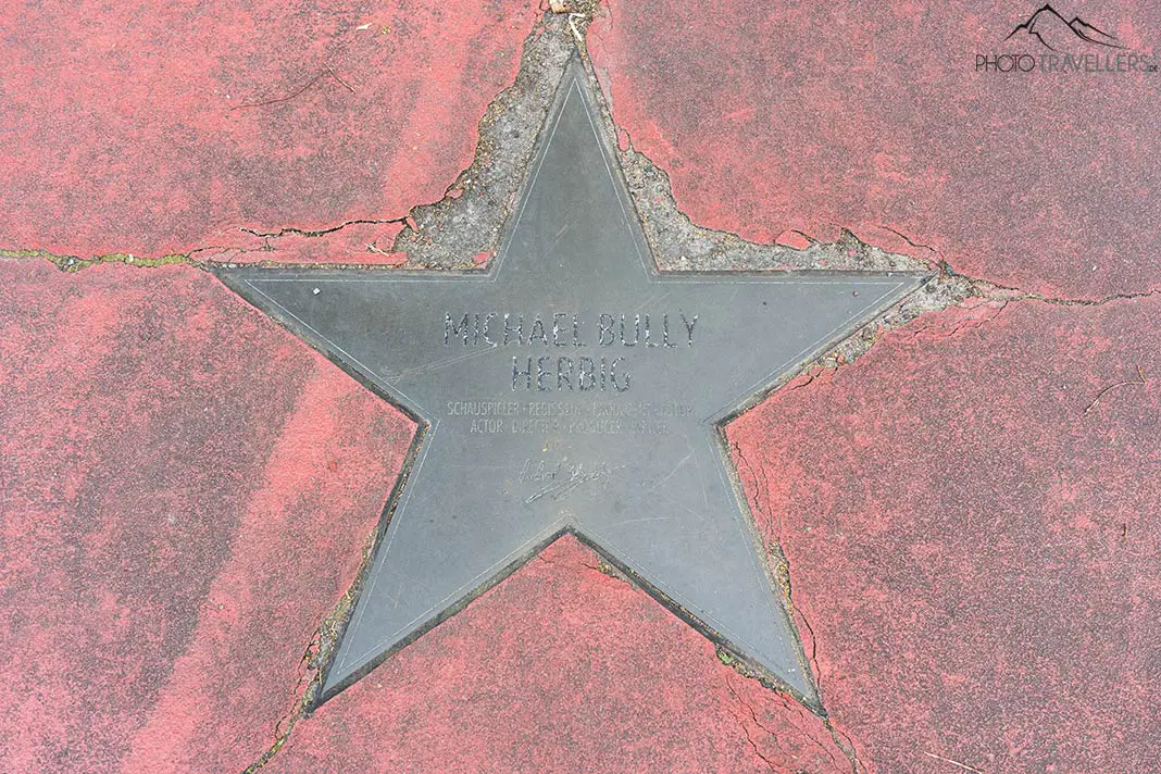 A star on the Boulevard of Stars in Berlin 
