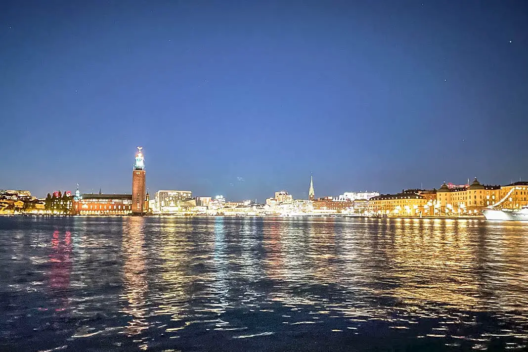 View of the skyline with Stockholm City Hall