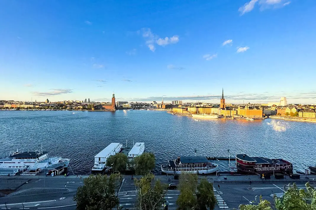 Blick vom Monteliusvägen in Södermalm auf Stockholm