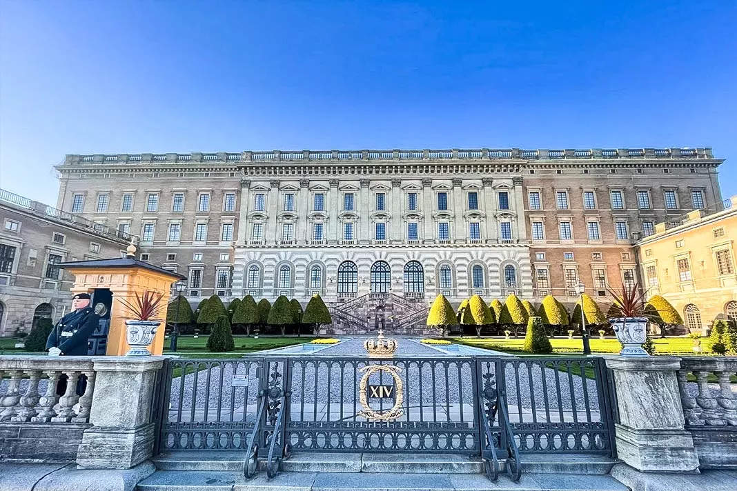 Die Fassade des Stockholmer Schlosses