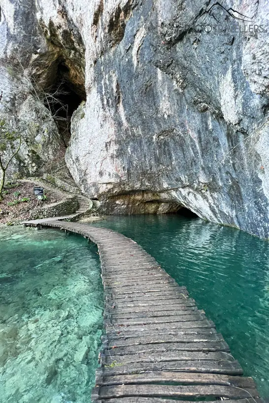 A footbridge in the Plitvice Lakes National Park
