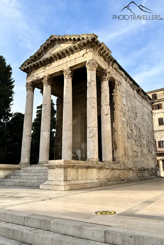 The ancient temple of Augustus in Pula