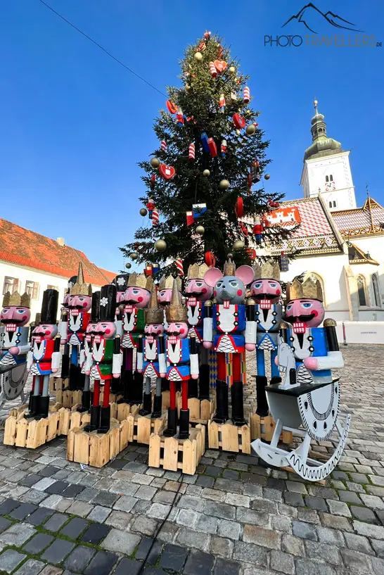 Christmas tree with figures in Zagreb
