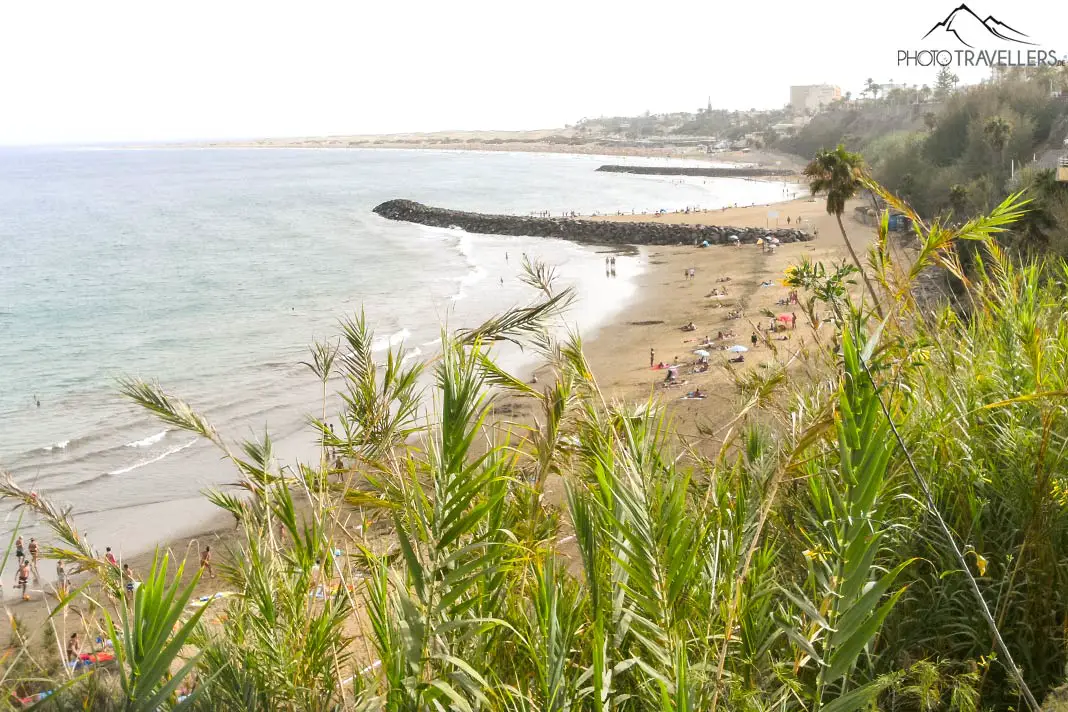 Blick auf den Playa del Ingles in Gran Canaria - einer der beliebtesten Strände