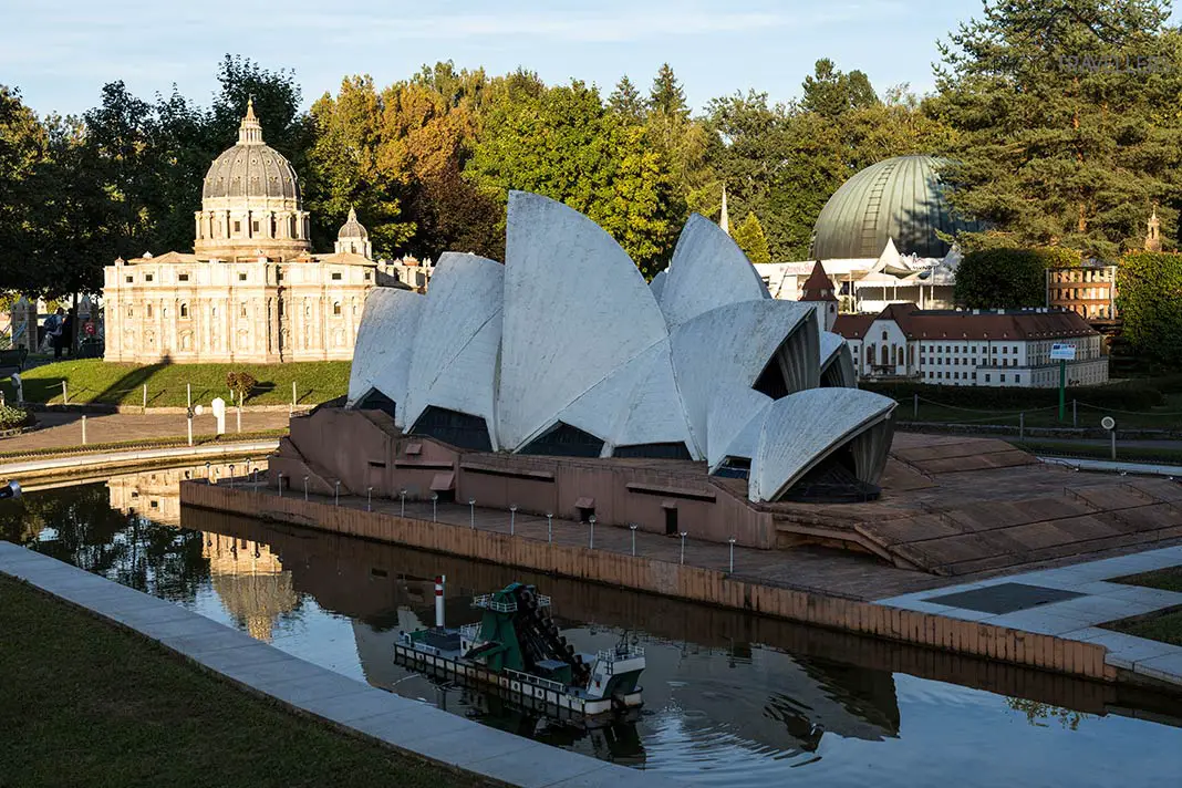Die Oper in Sydney als Modell im Miniaturpark Minimundus am Wörthersee