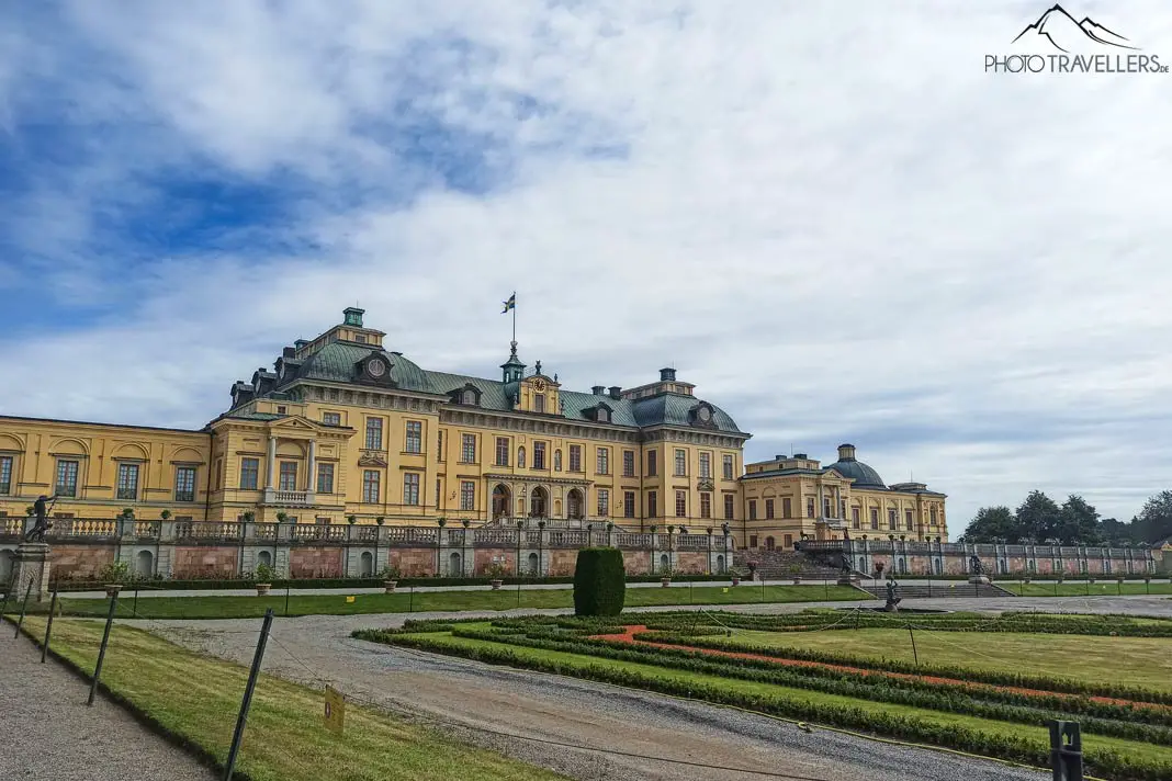 Blick auf das Drottningholm Schloss in Stockholm 
