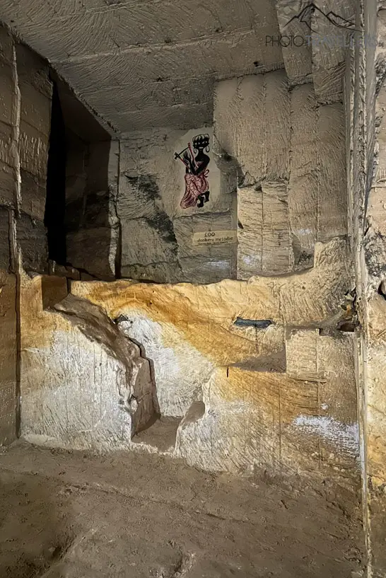 Ein Bild in den Grotten von St. Pieter in Maastricht