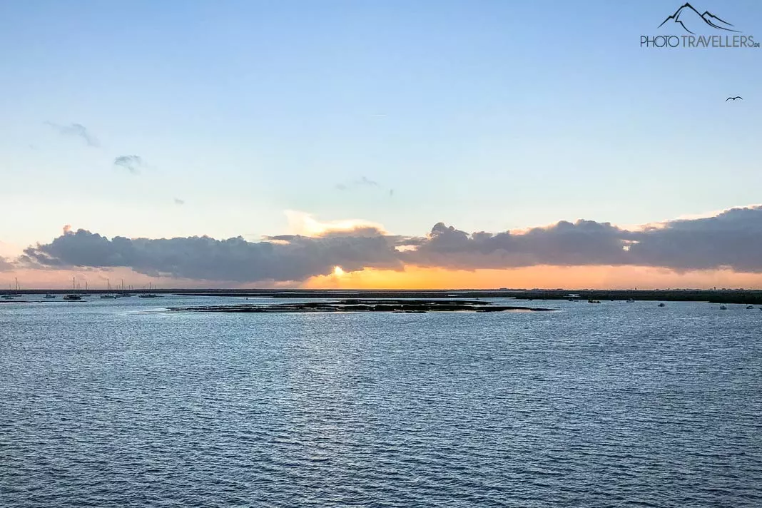 Sonnenuntergang im Schutzgebiet Ria Formosa