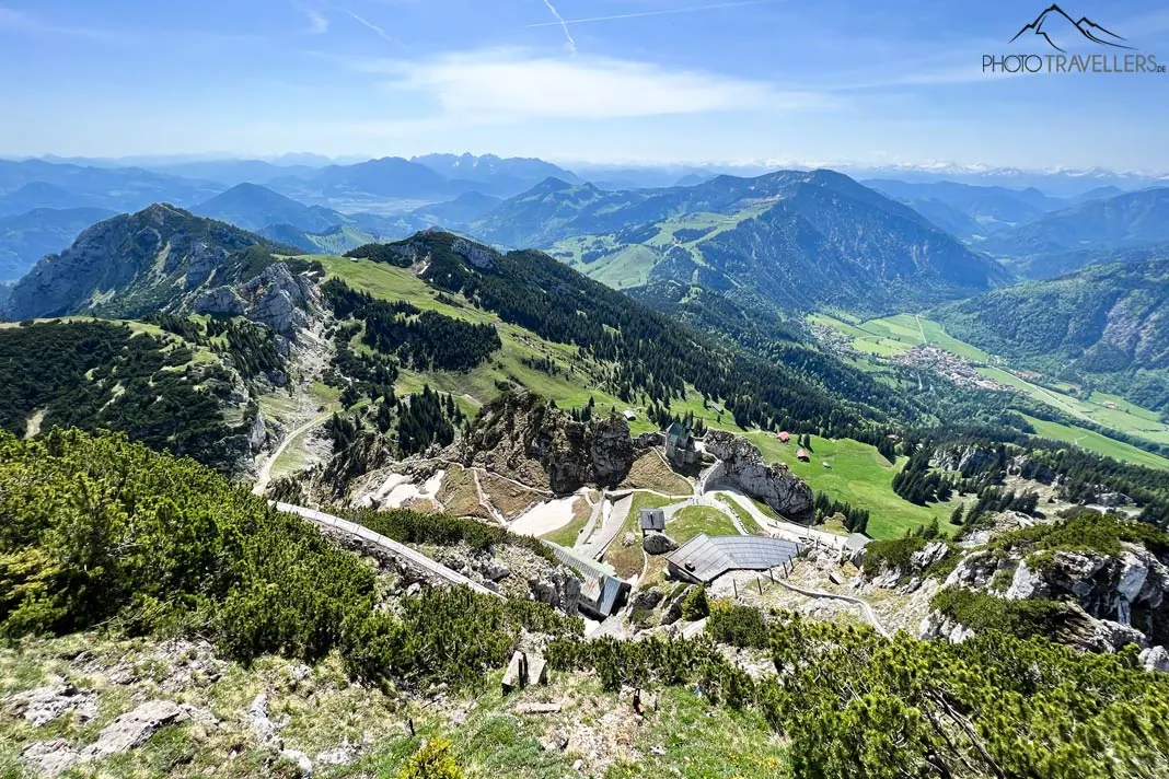 Der Blick vom Wendelstein in Richtung Alpen