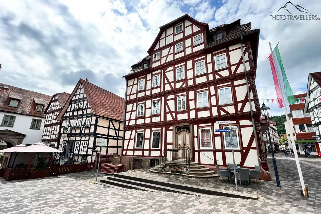 Ein Fachwerkhaus in der Altstadt von Rotenburg an der Fulda