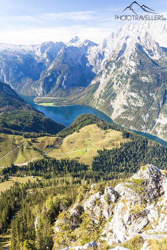 Der Blick vom Jenner auf Königssee und Watzmann