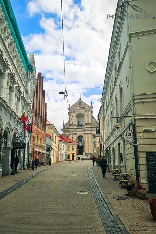 Farbenfrohe Fassaden in der Altstadt von Vilnius