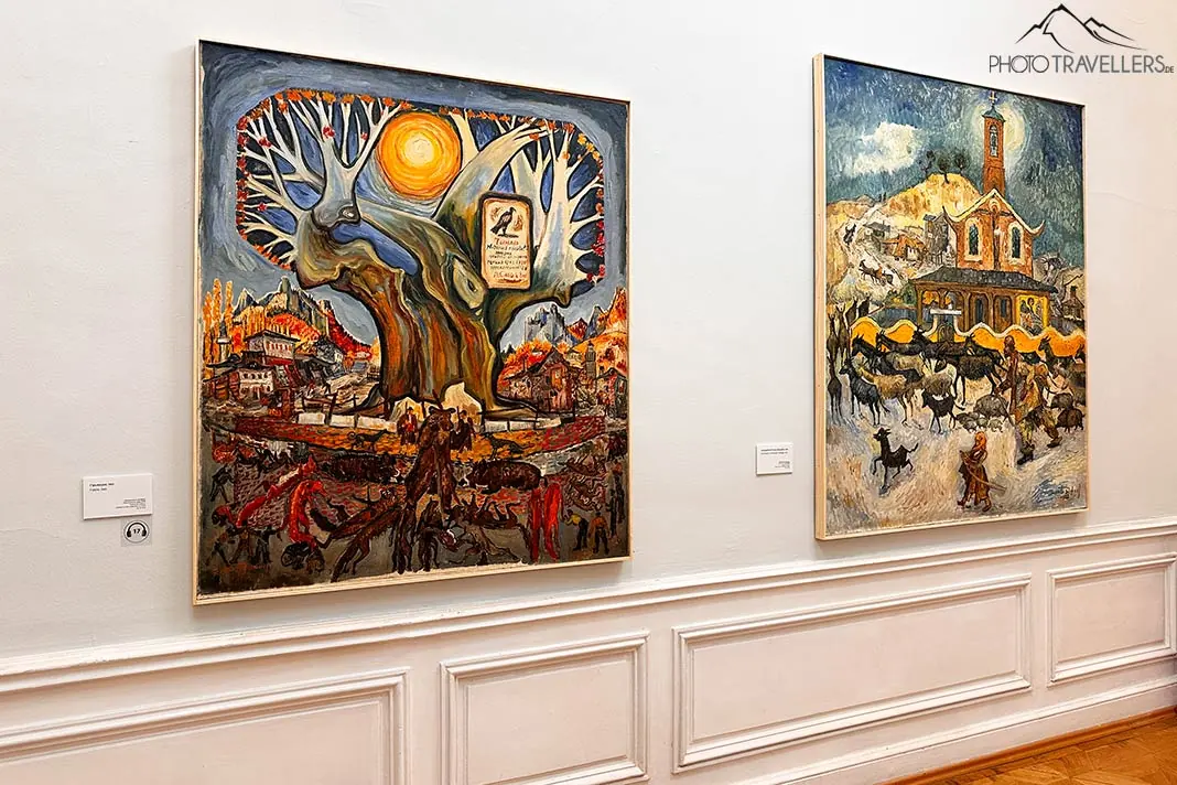 Zwei Gemälde in der Nationalen Kunstgalerie in Sofia
