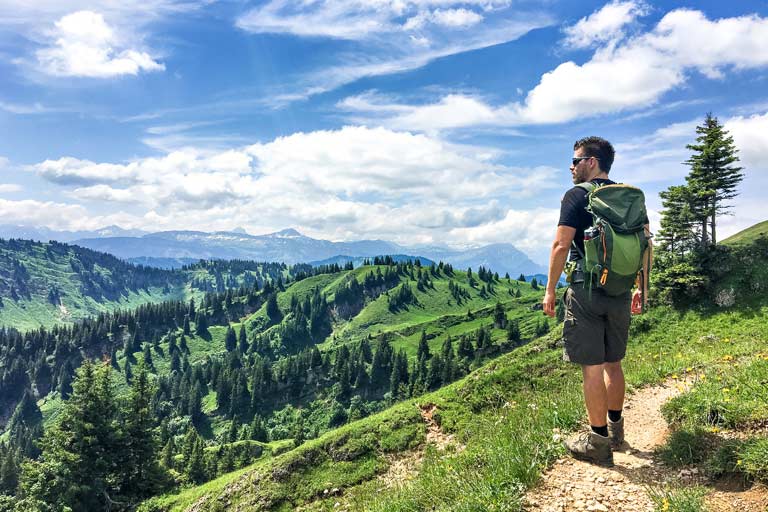 Reiseblogger Florian Westermann auf dem Hochgrat, Allgäuer Alpen