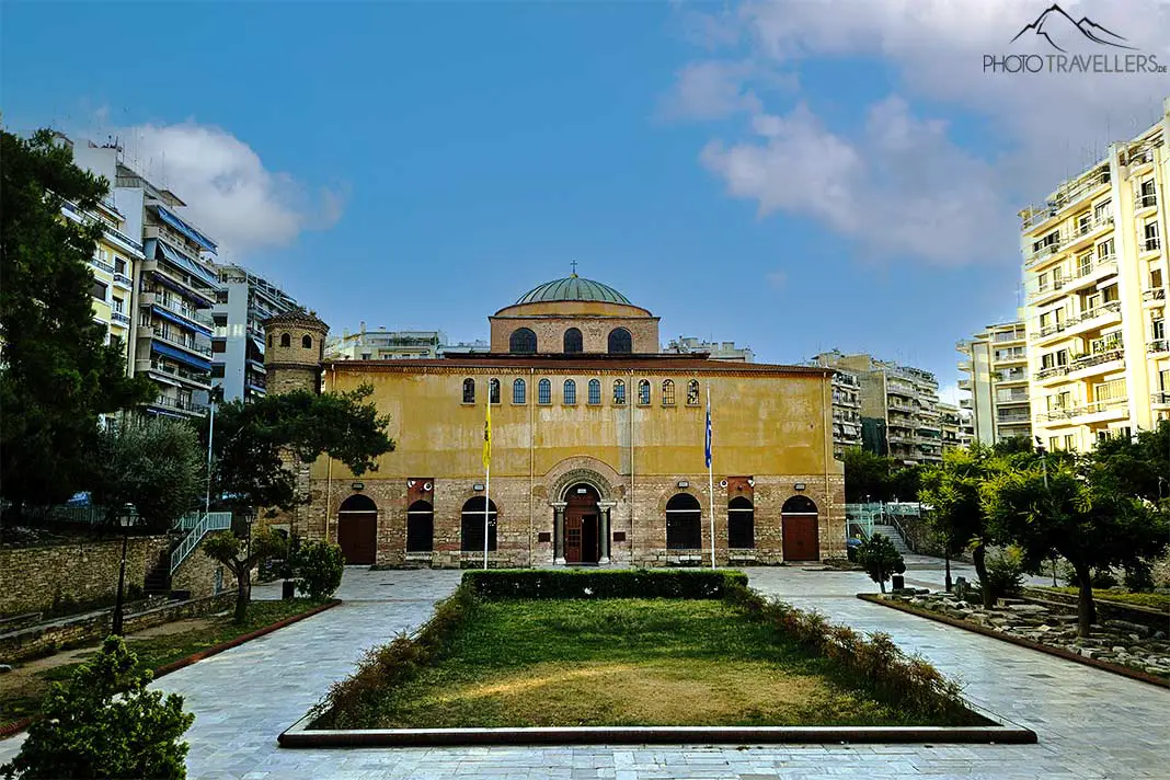 Die Kuppelkirche Agia Sophia in Thessaloniki vereint byzantinische sowie osmanische Baustile