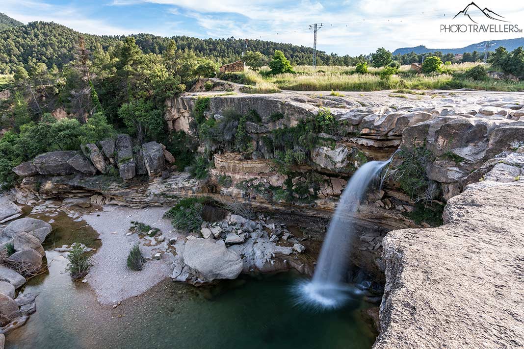 Der Wasserfall El Salt in Aragonien