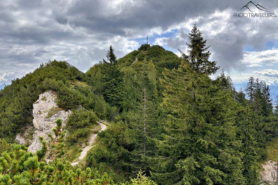 Der Blick auf den Trainsjoch-Gipfel