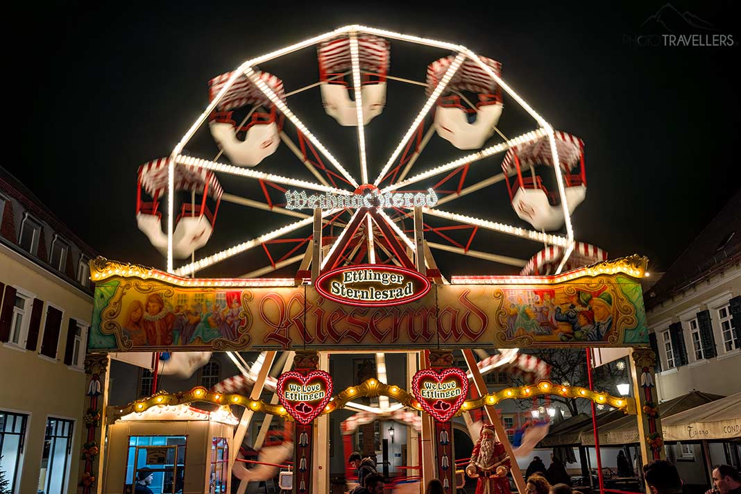 Das nostalgische Riesenrad auf dem Sternlesmarkt in Ettlingen