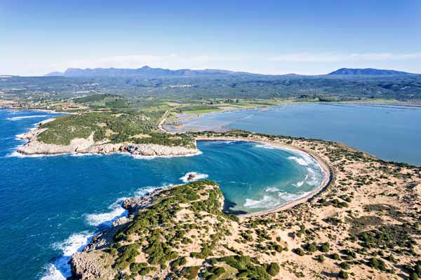 Ein Strand in Griechenland