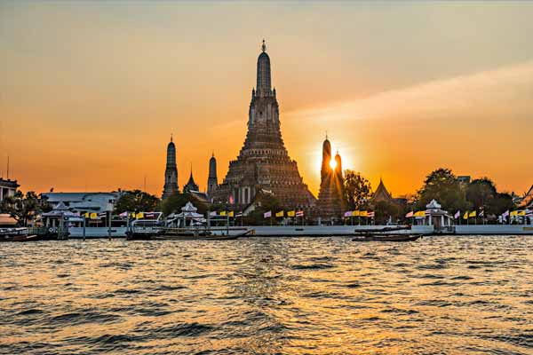 Ein Tempel in Bangkok, Thailand