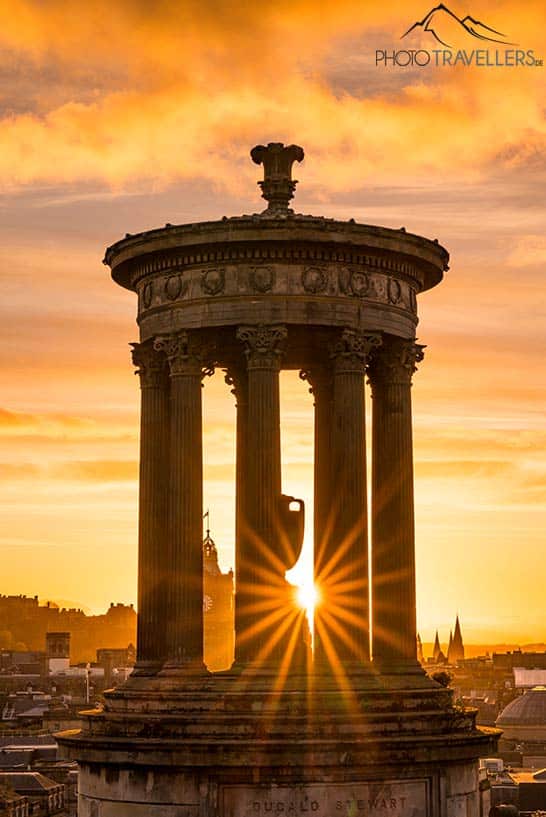 Das Dugald Stewart Monument in Edinburgh, Schottland