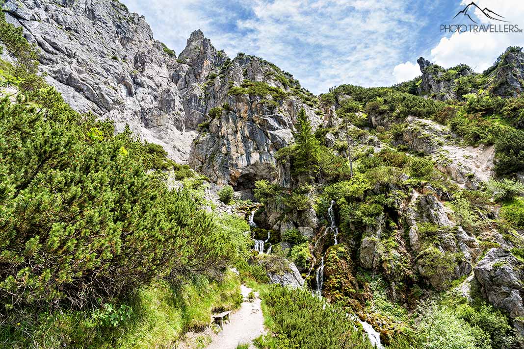 Die Wasserfälle unterhalb vom Birnbachloch