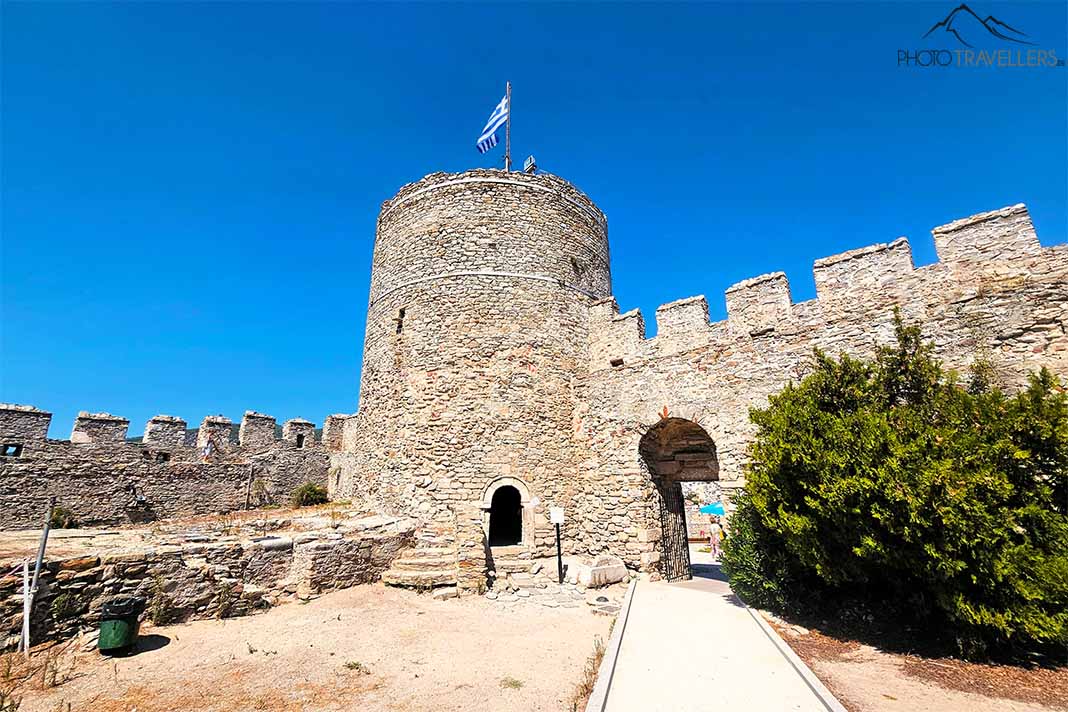 Festung von Kavala mit Rundturm und Burgmauern