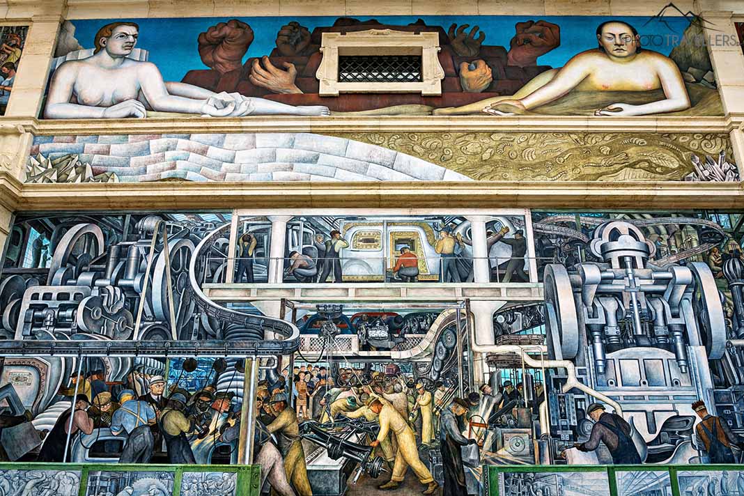 Eines der Detroit Industry Murals im Detroit Institute of Arts