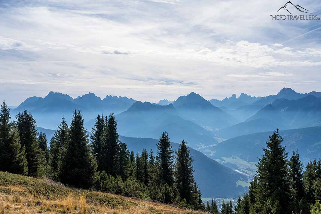 Blick vom Lutterkopf auf die Dolomiten Gipfel